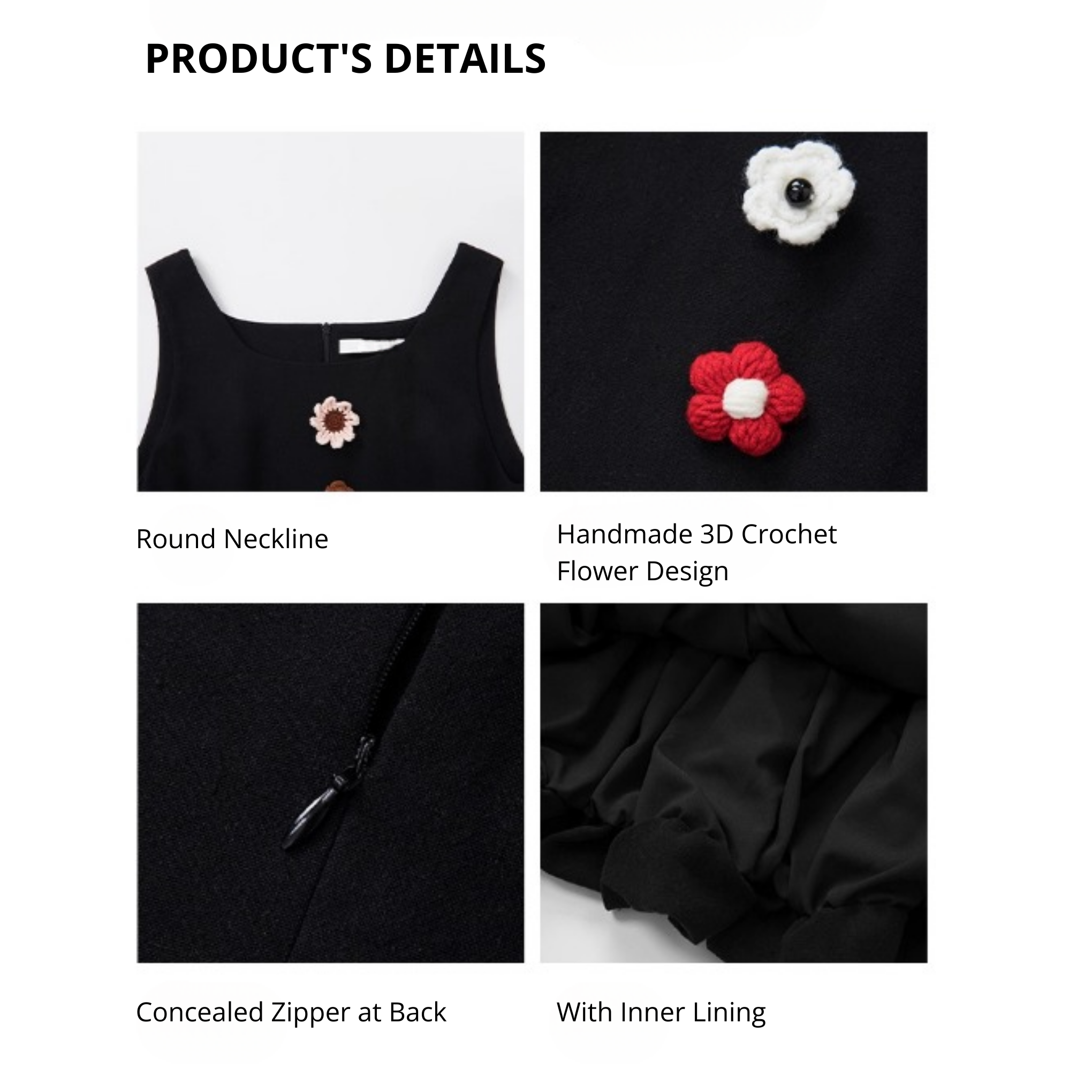Van Lowe Blume Linen Crochet Flower Bud Dress – Breathable Handwoven Sleeveless Vest & Skirt Set for Women