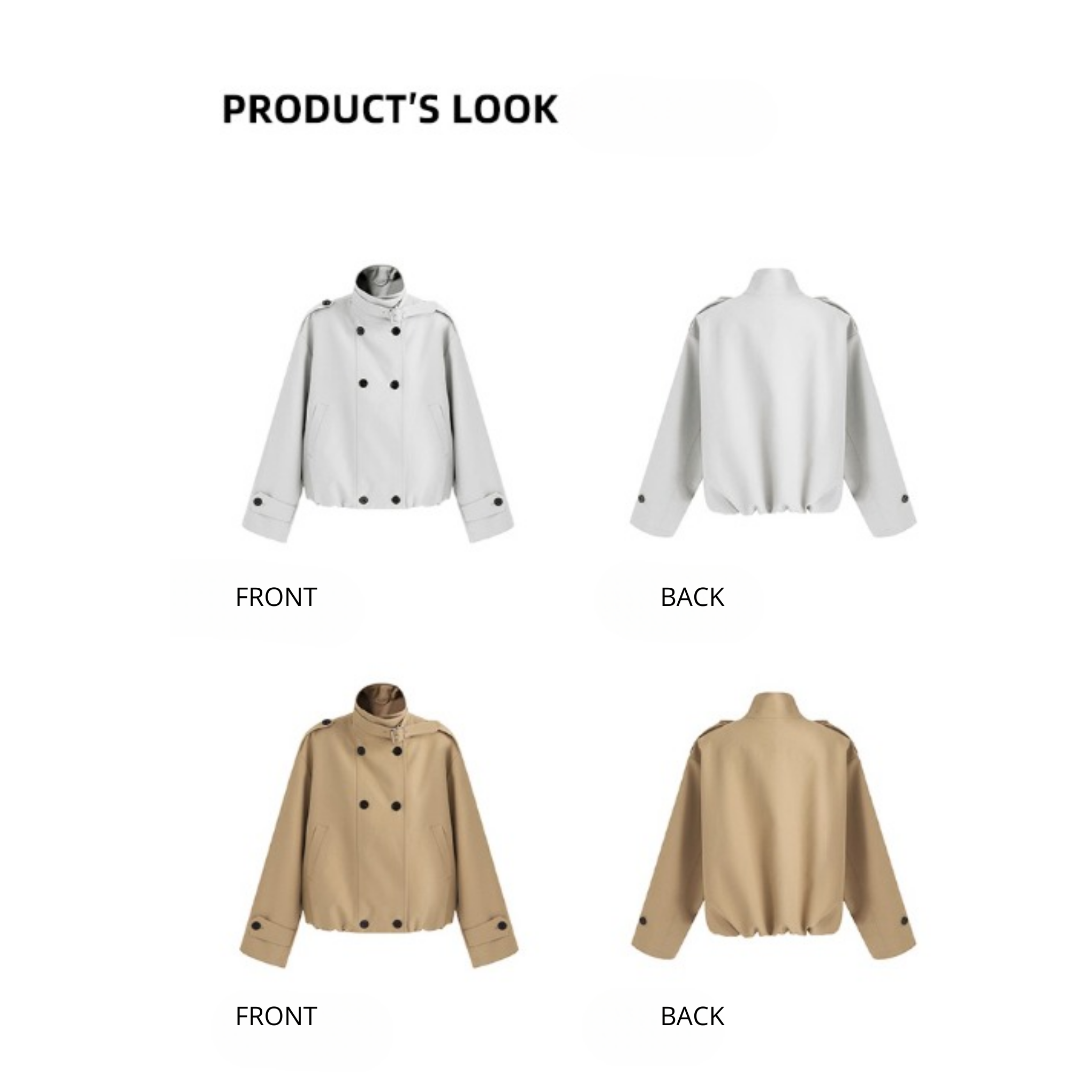 Van Lowe Blume Fashion Minimalist Cropped Trench Coat – Playful Bud Hem, Sweet & Sassy Women’s Spring Jacket