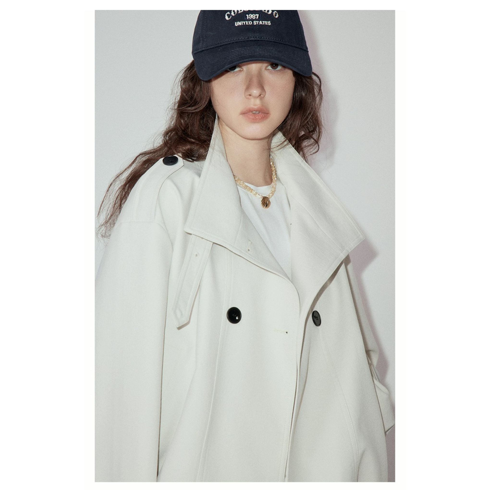 Van Lowe Blume Fashion Minimalist Cropped Trench Coat – Playful Bud Hem, Sweet & Sassy Women’s Spring Jacket