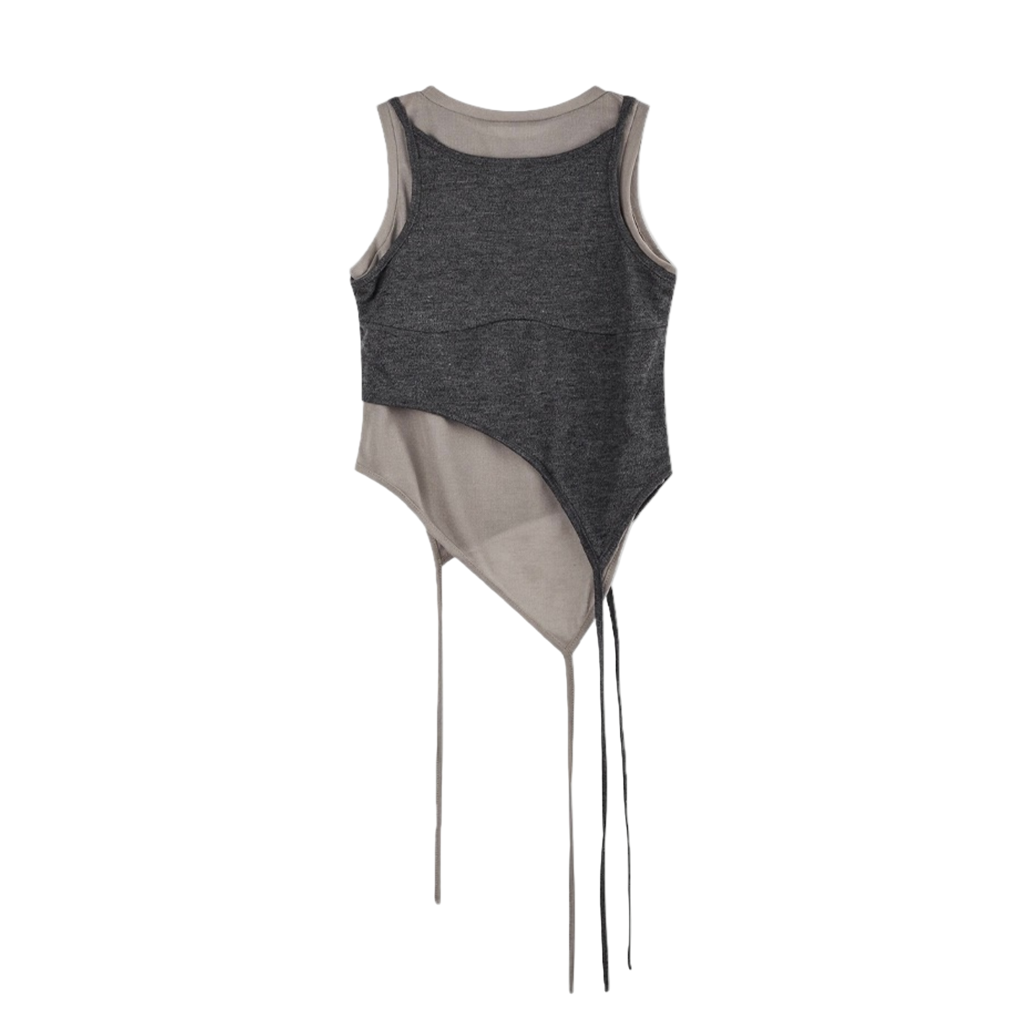 Women’s Summer Mesh Vest – High-End Pure Desire Top with Contrasting Double Layer Design