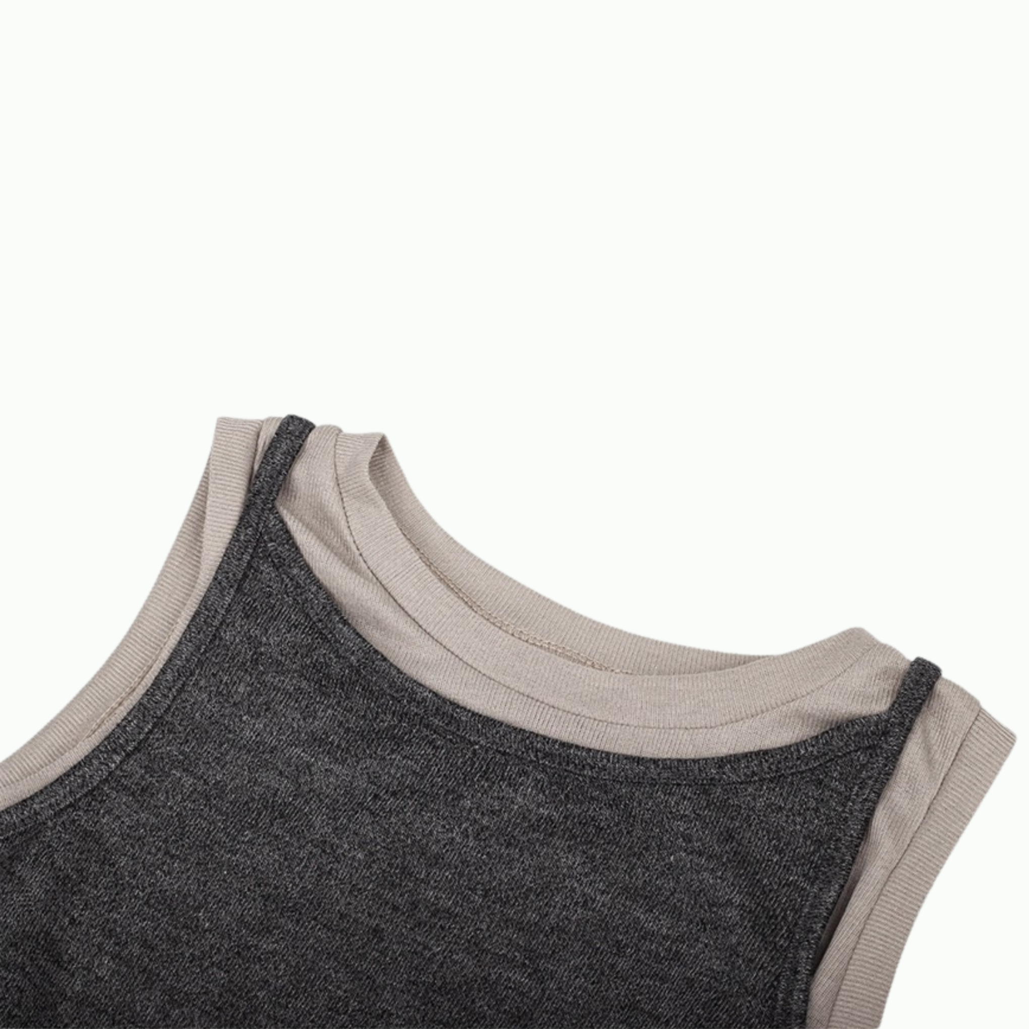 Women’s Summer Mesh Vest – High-End Pure Desire Top with Contrasting Double Layer Design