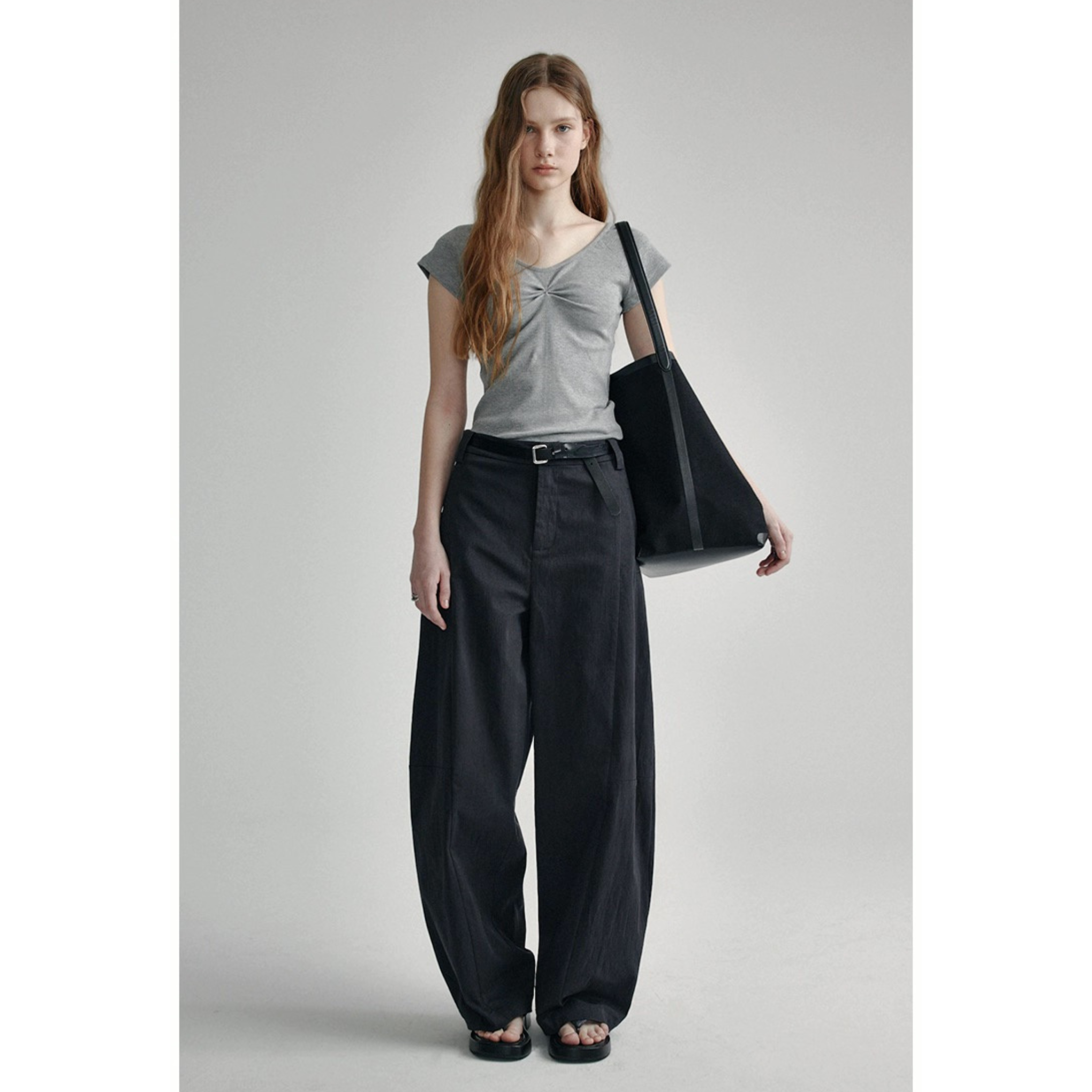 White Straight Leg Casual Pants Women's High Waist Slim Cotton 2025 Summer Loose Scimitar Pants Versatile Wide-leg Pants
