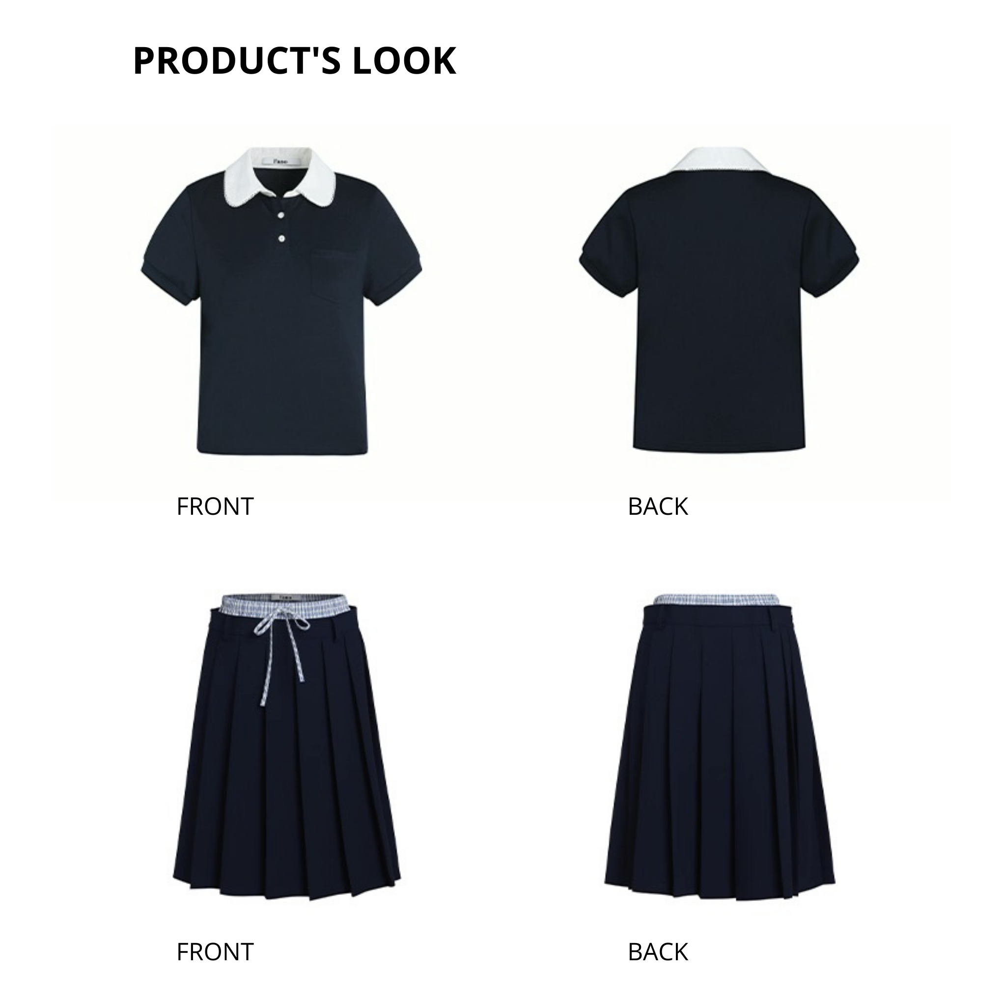 Van Lowe Blume Retro Collegiate Pleated Skirt – Double Waist Casual Summer Skirt for Women 2025