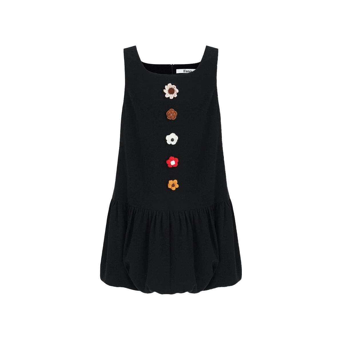 Van Lowe Blume Linen Crochet Flower Bud Dress – Breathable Handwoven Sleeveless Vest & Skirt Set for Women