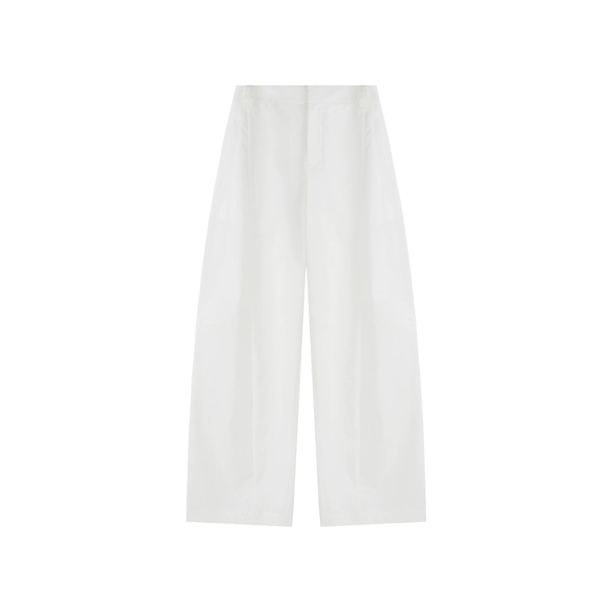 White Straight Leg Casual Pants Women's High Waist Slim Cotton 2025 Summer Loose Scimitar Pants Versatile Wide-leg Pants